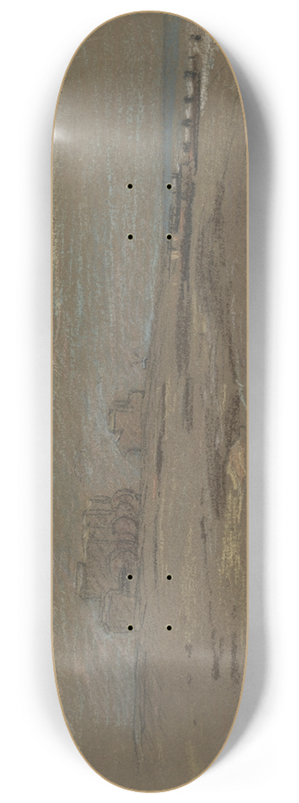 Otto Scholderer - Ansicht der Kste von Littlehampton 8.25 inch art skate deck