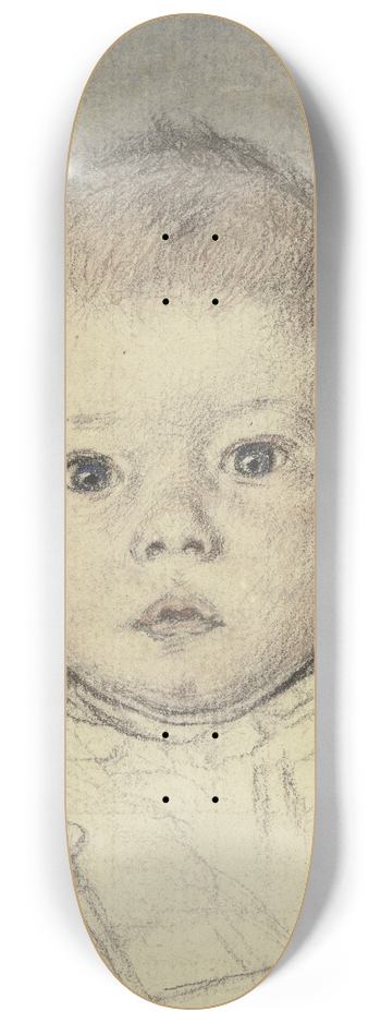 Otto Scholderer - Bildnis des Victor Scholderer als Kleinkind 8.25 inch art skate deck