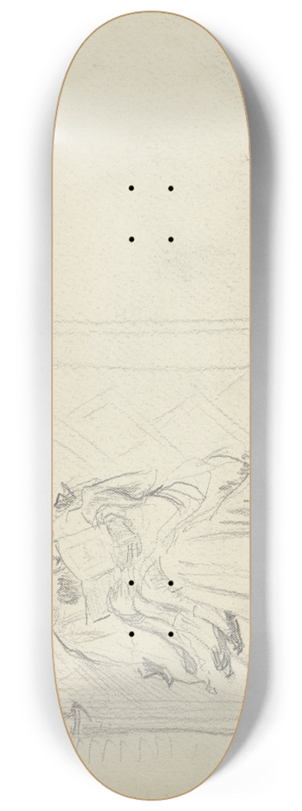 Otto Scholderer - Frau mit Jungen auf Scho 8.25 inch art skate deck