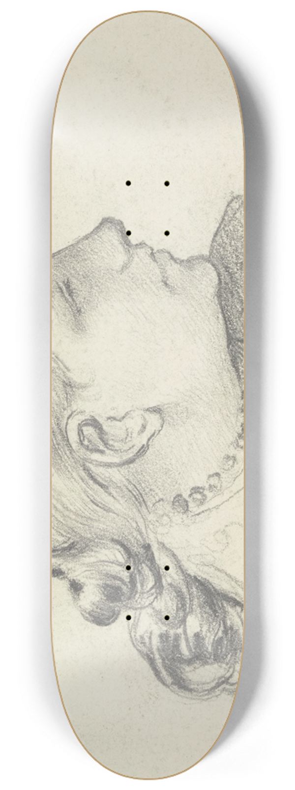 Otto Scholderer - Girls head in the profile 8.25 inch art skate deck