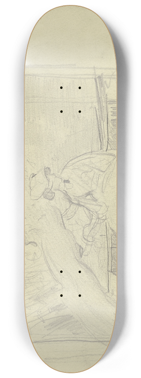 Otto Scholderer - Luise Scholderer im Nachen sitzend 8.25 inch art skate deck