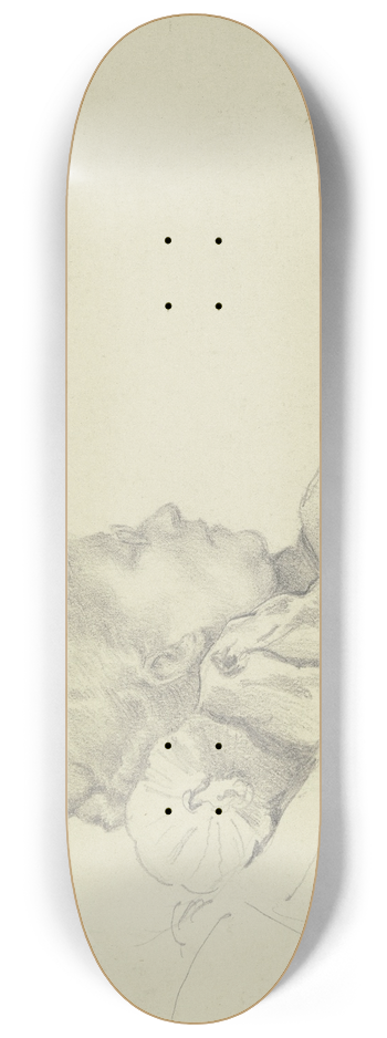 Otto Scholderer - Luise Scholderer reading 8.25 inch art skate deck