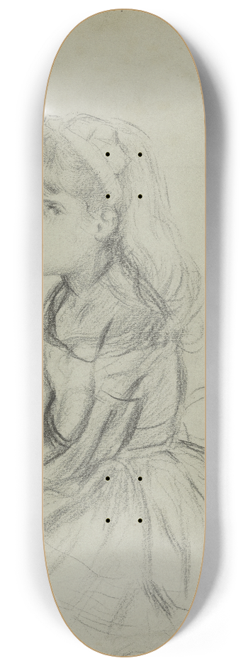 Otto Scholderer - Mdchen mit Katze auf dem Scho (My old Tom) 8.25 inch art skate deck