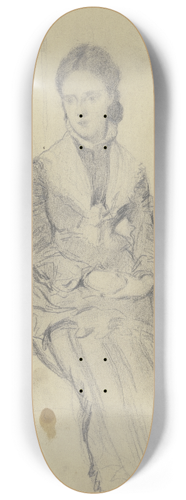 Otto Scholderer - Sitzende Frau mit Rschenkleid 8.25 inch art skate deck