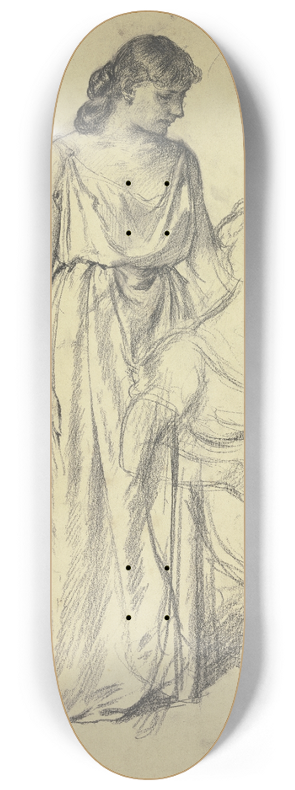 Otto Scholderer - Sitzende und Stehende aus der Vorbereitung zum Kostmball 8.25 inch art skate deck