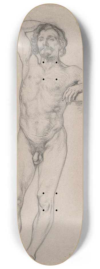 Otto Scholderer - Stehender mnnlicher Akt 8.25 inch art skate deck