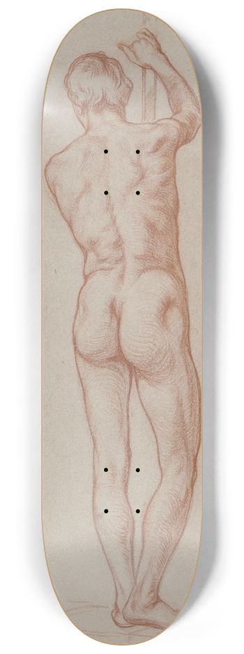 Otto Scholderer - Stehender mnnlicher Akt 8.25 inch art skate deck