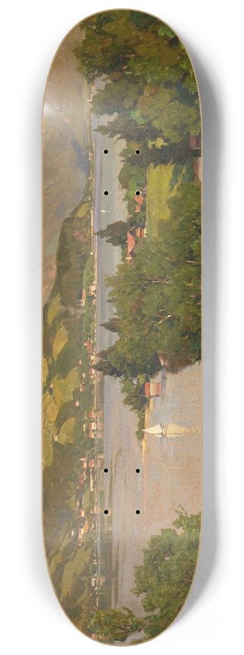 Otto Strtzel - Blick auf den Tegernsee von Westen aus 8.25 inch art skate deck