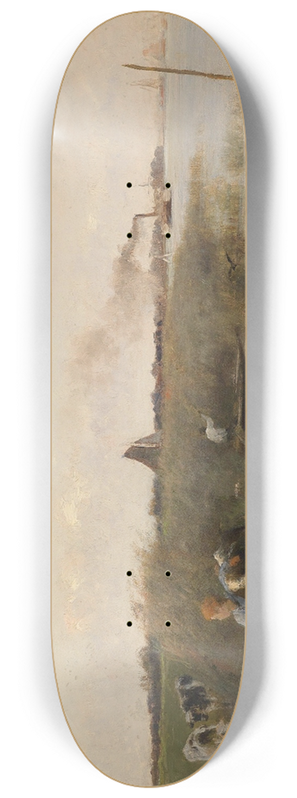 Otto von Thoren - Idyllische Flusslandschaft 8.25 inch art skate deck