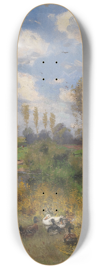 Adolf Lins - Enten am Bach 8.25 inch art skate deck