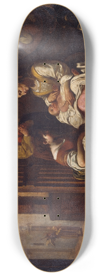 Antoni Viladomat - Birth of Saint Francis 8.25 inch art skate deck