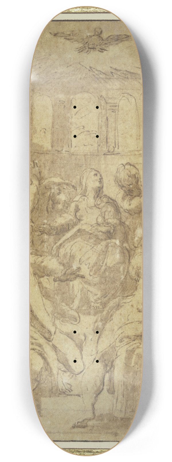 Parmigianino - Descent of the Holy Spirit 8.25 inch art skate deck