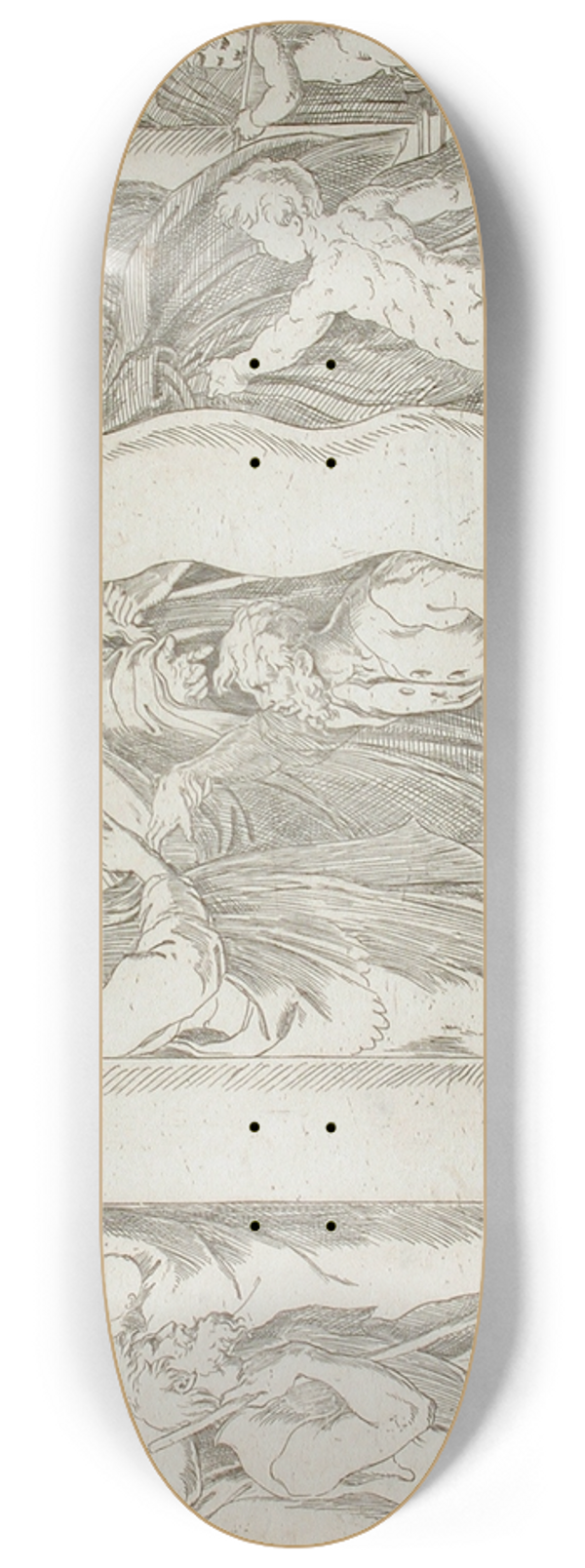 Parmigianino - Saint Peter and Saint John Healing the Lame Man at the Beautiful Gate 8.25 inch art skate deck