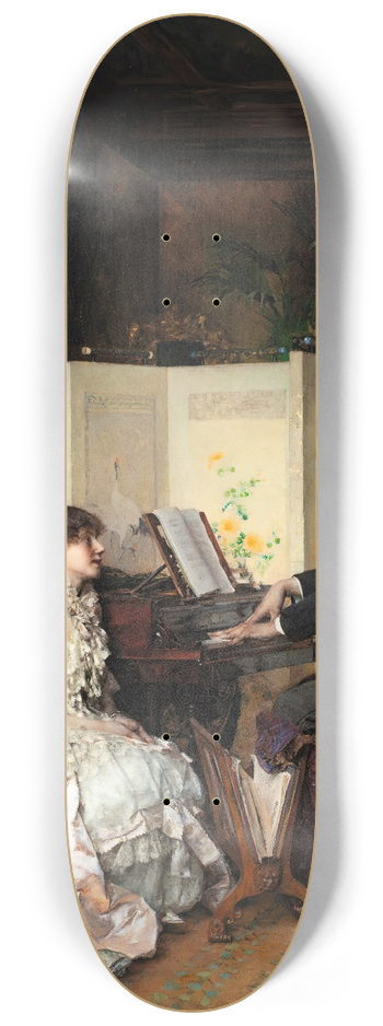 Pascal-Adolphe-Jean Dagnan-Bouveret - The duet 8.25 inch art skate deck