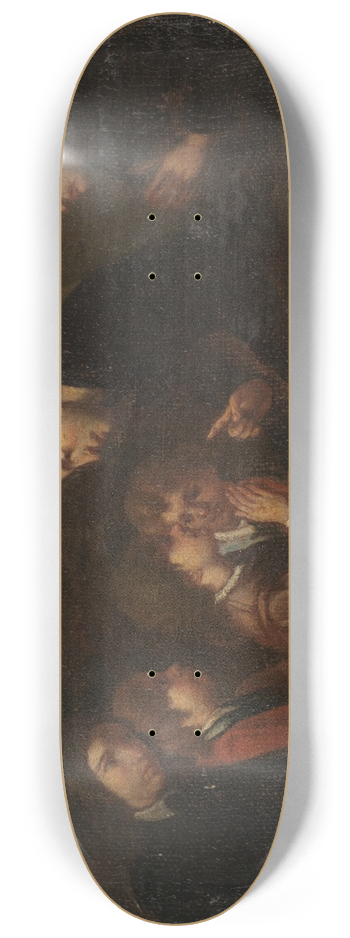 Pasquale de' Rossi - Zwei Geistliche, Knaben unterrichtend 8.25 inch art skate deck