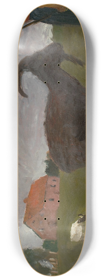 Paula Modersohn-Becker - Buerin mit zwei Ziegen vor Gehft 8.25 inch art skate deck