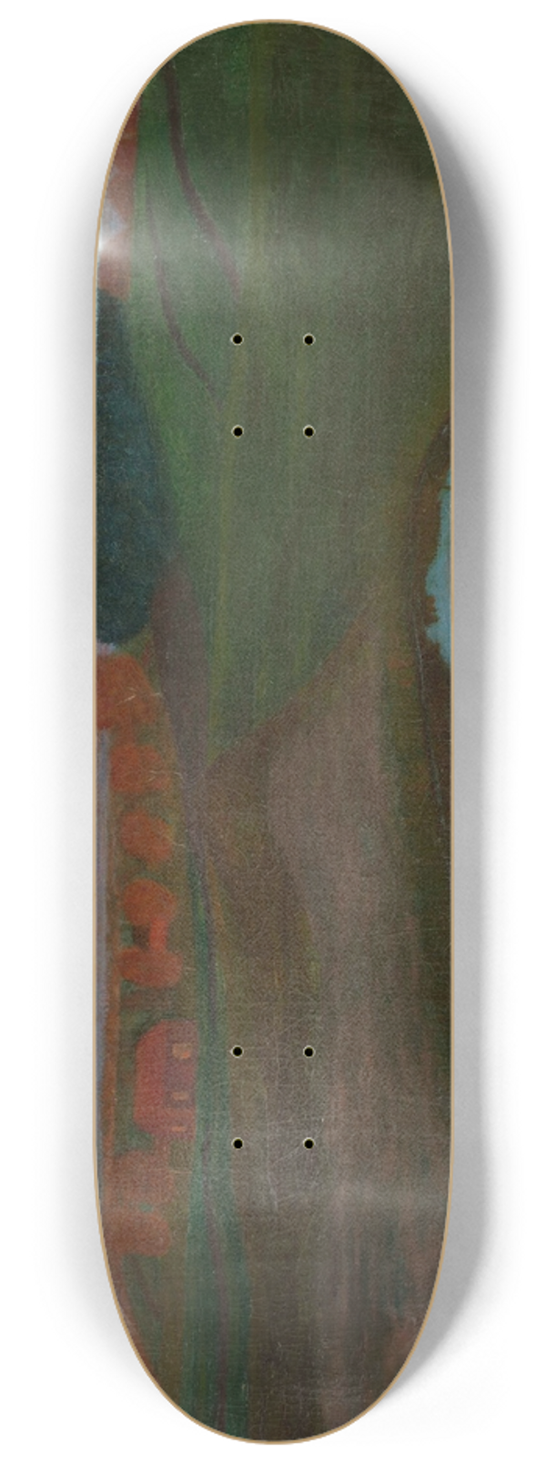 Paula Modersohn-Becker - Herbstlandschaft am Weyerberg mit Tmpel 8.25 inch art skate deck