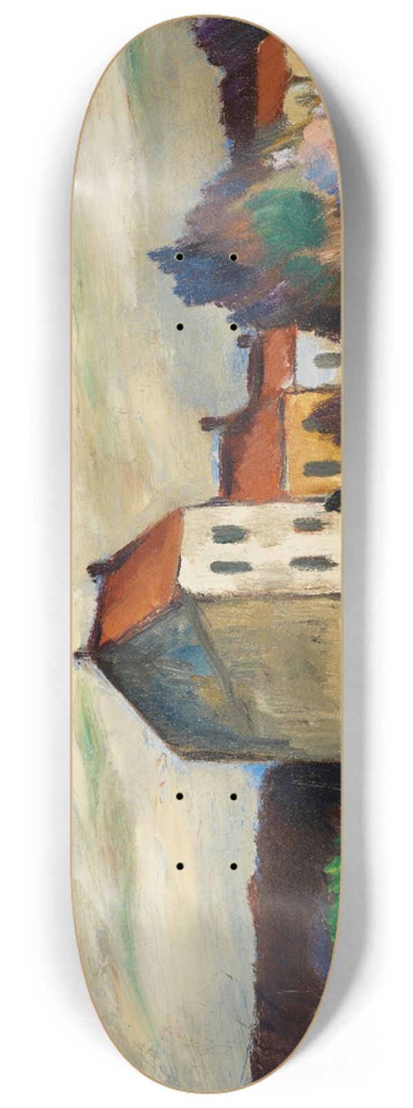 Anton Lindforss - Town view, Bogneux 8.25 inch art skate deck