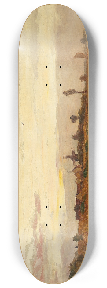 Paul Baum - Hollndische Kanallandschaft 8.25 inch art skate deck