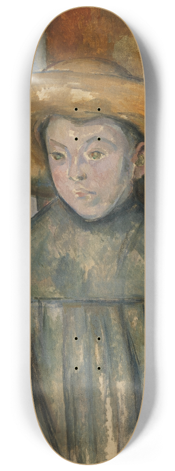 Paul Czanne - Boy With a Straw Hat 8.25 inch art skate deck