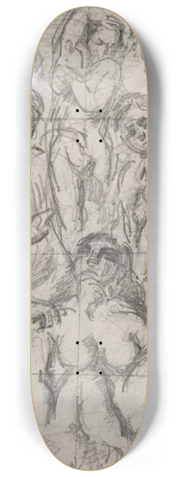 Paul Czanne - Cinq baigneuses 8.25 inch art skate deck