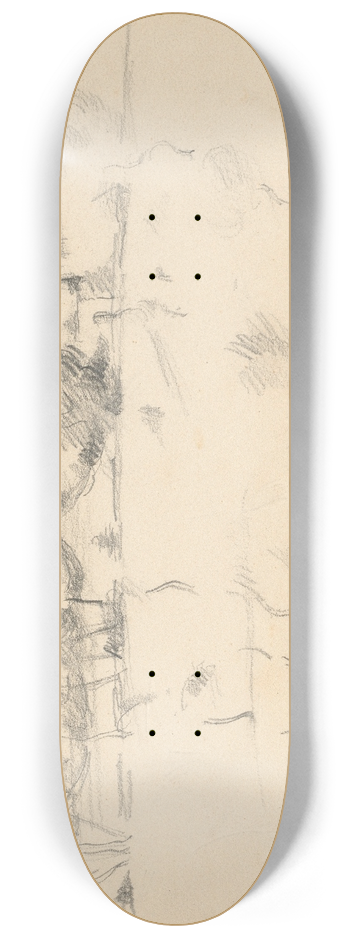 Paul Czanne - Landscape with Trees 8.25 inch art skate deck