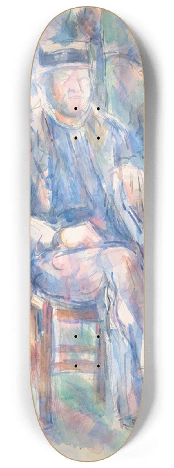 Paul Czanne - Man Wearing a Straw Hat 8.25 inch art skate deck