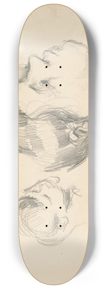 Paul Czanne - Two Heads 8.25 inch art skate deck