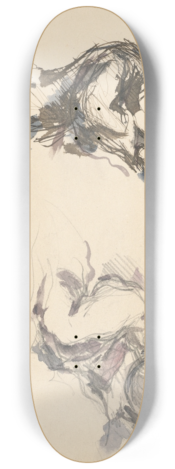 Paul Czanne - Victor Chocquet and an Angel for The Apotheosis of Delacroix 8.25 inch art skate deck