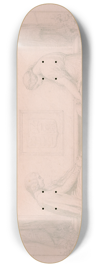 Paul Delaroche - Mourners at a Tomb 8.25 inch art skate deck