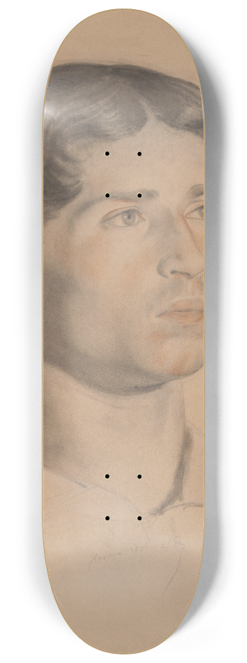 Paul Delaroche - Portrait of a Young Man 8.25 inch art skate deck