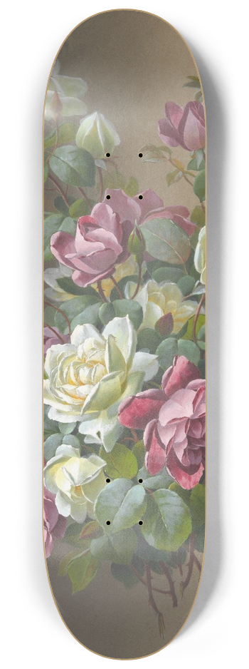 Paul de Longpre - Roses 8.25 inch art skate deck