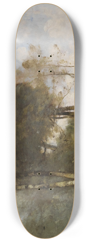 Paul Dsir Trouillebert - Bords De La Seine A Mantes 8.25 inch art skate deck