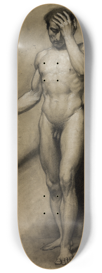 Paul Emile Detouche - Standing Male Nude 8.25 inch art skate deck