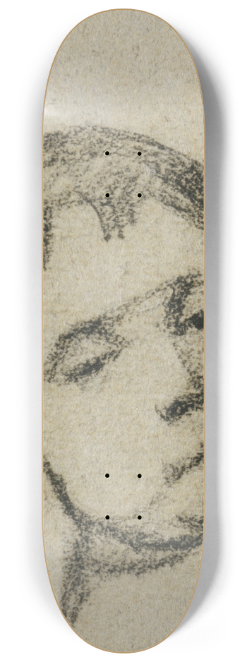 Paul Gauguin - Emil Gauguin as a Child, Head on a Pillow 8.25 inch art skate deck