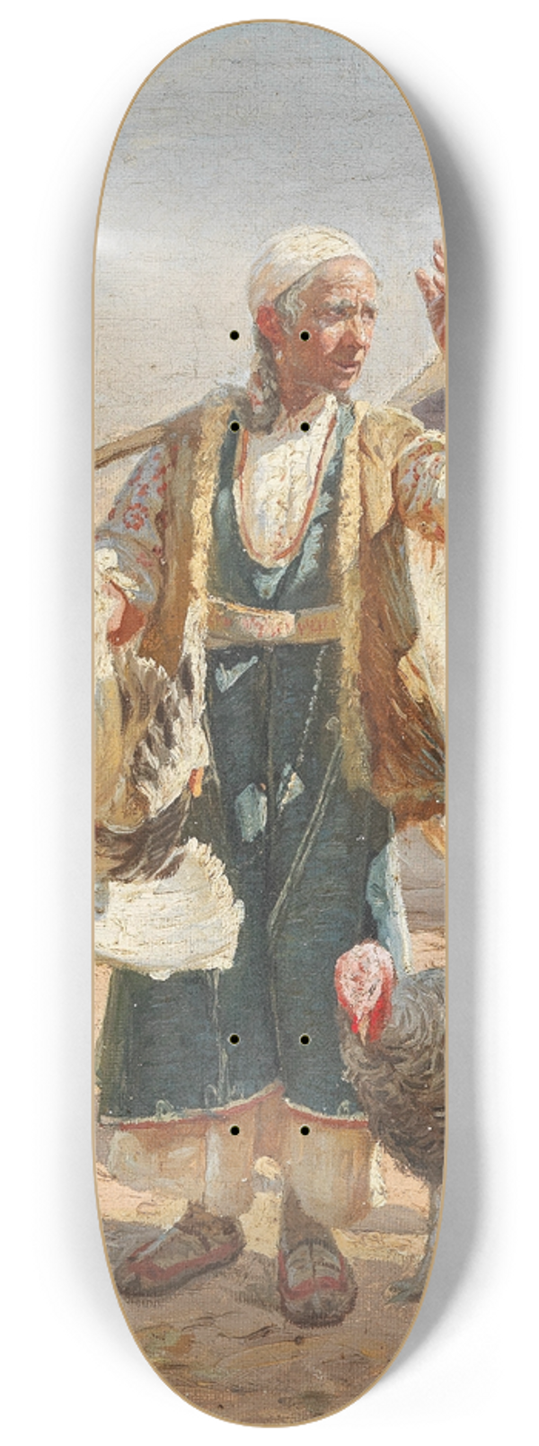 Anton Mittoff (Mitov) - The Poultry Market 8.25 inch art skate deck