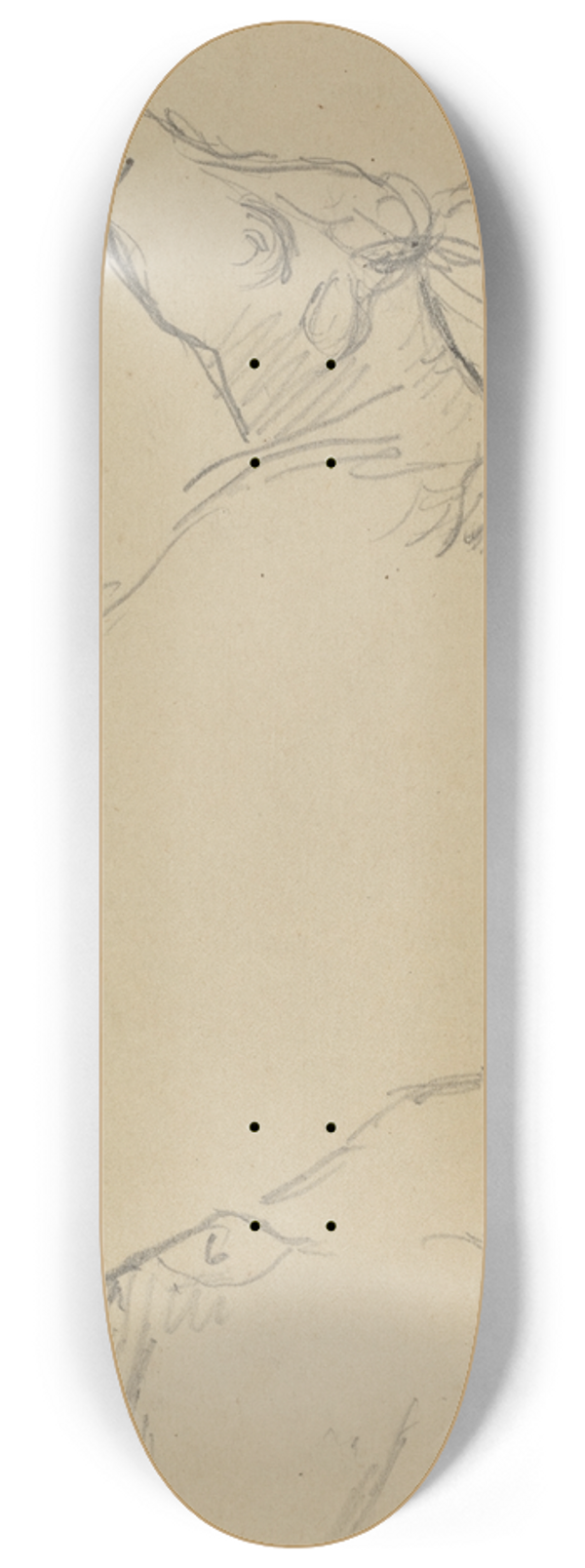 Paul Gauguin - Two Cows Heads (verso) 8.25 inch art skate deck
