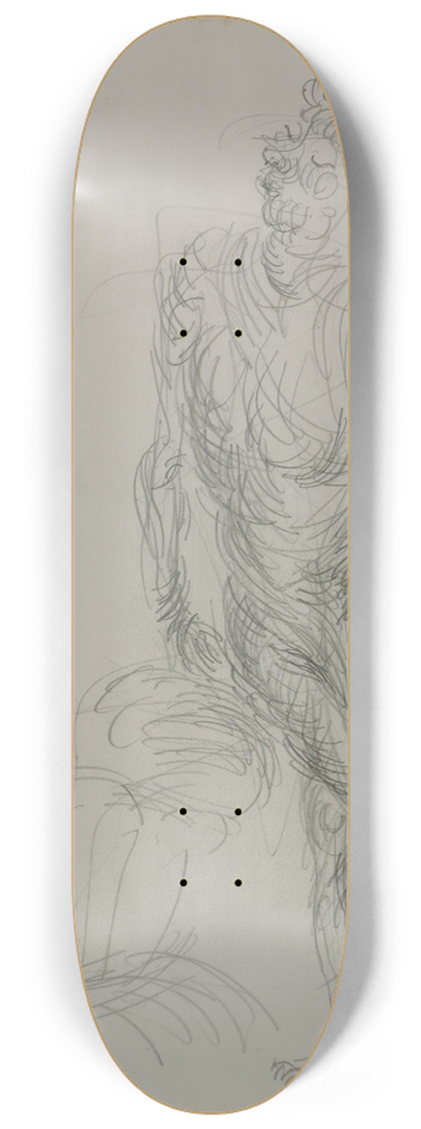 Paul Klee - Akt In Geschraubter Bewegung (Nude In Spiralling Movement) 8.25 inch art skate deck