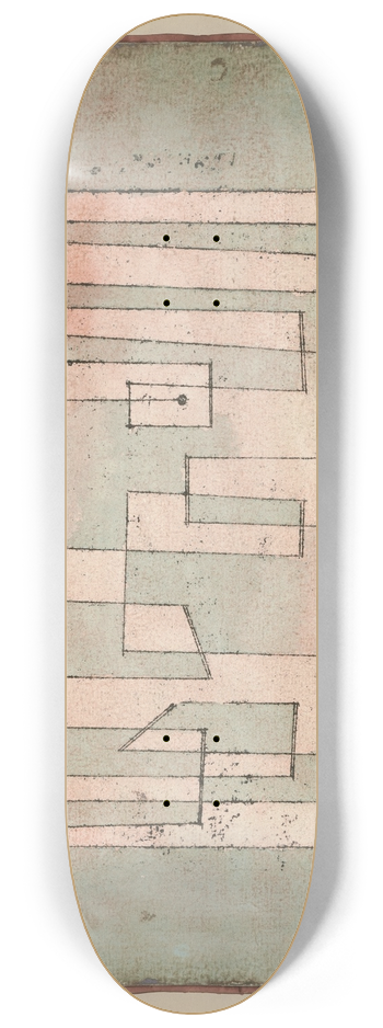Paul Klee - Grundfeste(Foundation) 8.25 inch art skate deck
