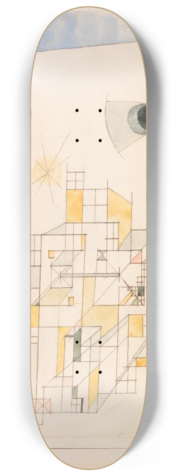Paul Klee - Haus der Firma Z 8.25 inch art skate deck