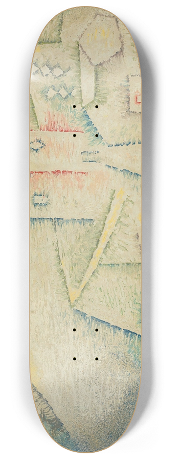Paul Klee - Landhaus In Norden (Country House In The North) 8.25 inch art skate deck