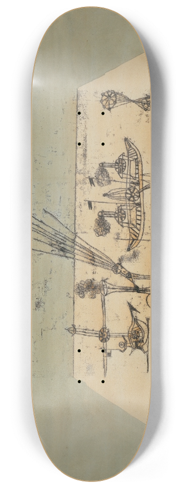 Paul Klee - Yellow Harbor 8.25 inch art skate deck