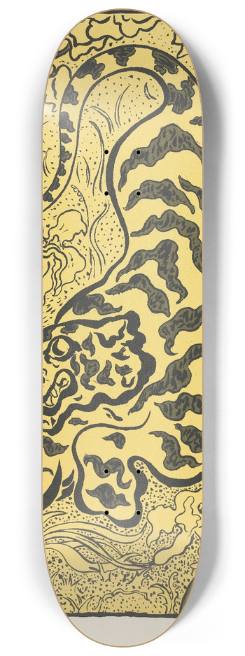 Paul Ranson - Tiger in the Jungle 8.25 inch art skate deck