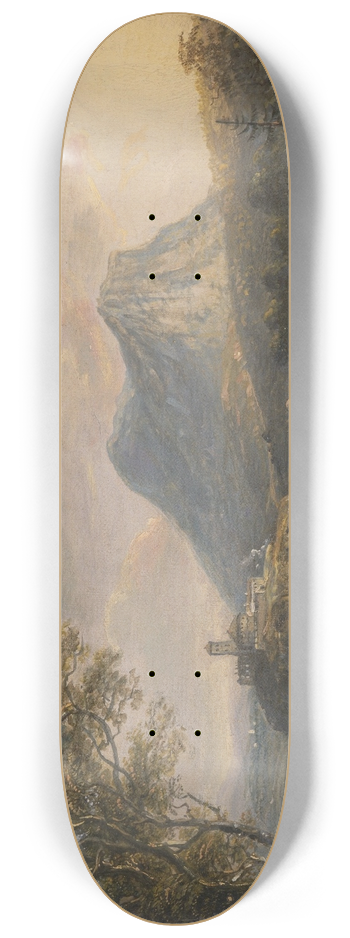 Paul Sandby - Landscape with a Lake 8.25 inch art skate deck