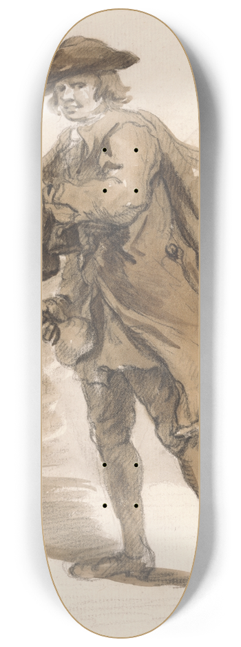 Paul Sandby - London Cries; A Man with a Bottle 8.25 inch art skate deck