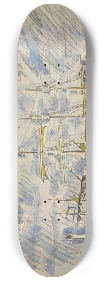 Paul Signac - Cancale 8.25 inch art skate deck