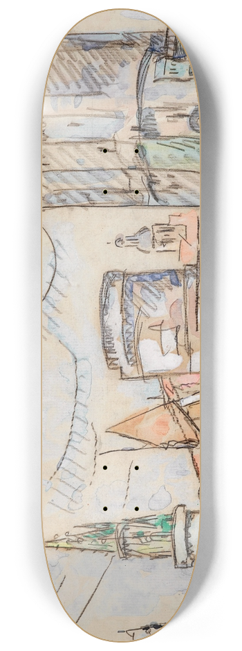 Paul Signac - Le Port De La Rochelle 8.25 inch art skate deck