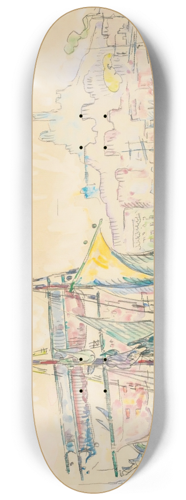 Paul Signac - Marseille. Voilier 8.25 inch art skate deck