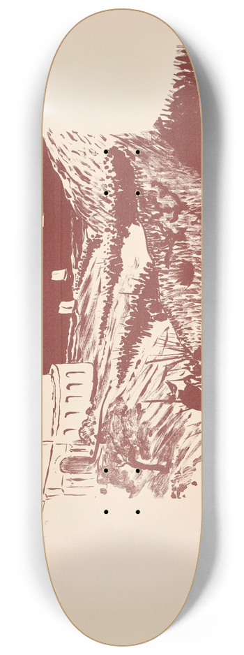 Paul Srusier - Affiche pour la pice Hrakla de Auguste Villeroy au Thtre de luvre dans la revue Revue encyclopdique Larousse 8.25 inch art skate deck