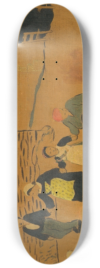 Paul Srusier - Breton panel with children 8.25 inch art skate deck